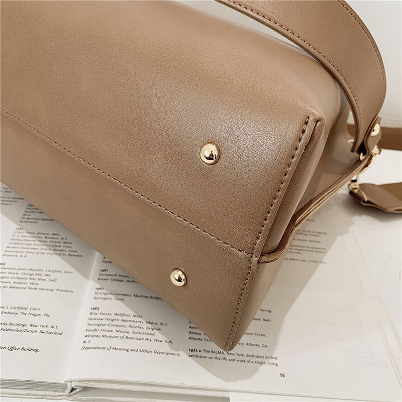 Borse da donna alla moda Borse a tracolla eleganti con tracolla larga a secchiello grande per donna Borsa a tracolla in morbida pelle Portafoglio_voghion.com