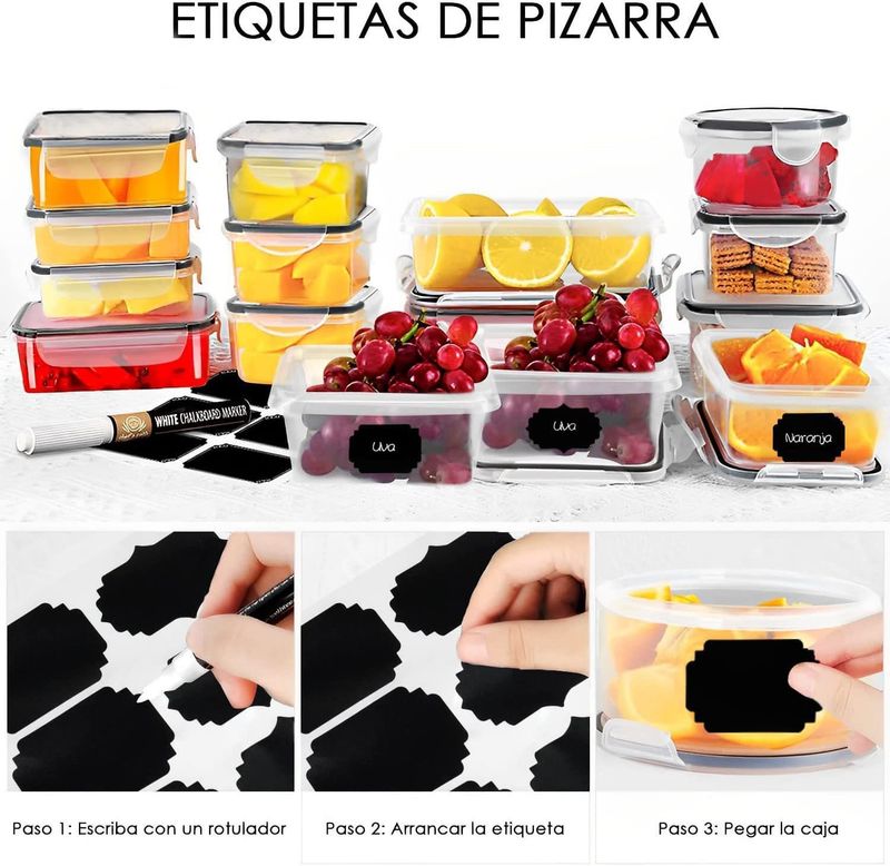 Food Storage Containers Set - BPA-Free Plastic Meal Prep Containers Microwave & Freezer Safe Stackable Kitchen Organizers For Fridge & Pantry_voghion.com