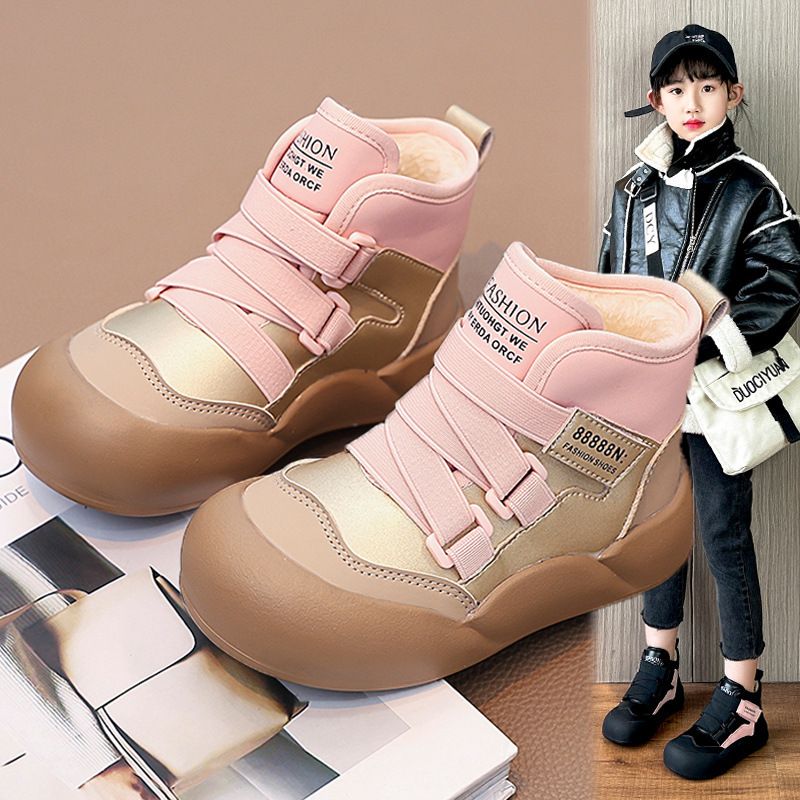 Girls' Snow Boots Comfortable Fleece Lined Thickened Internet Celebrity 2025 Autumn Winter Versatile Stylish Thick Sole_voghion.com