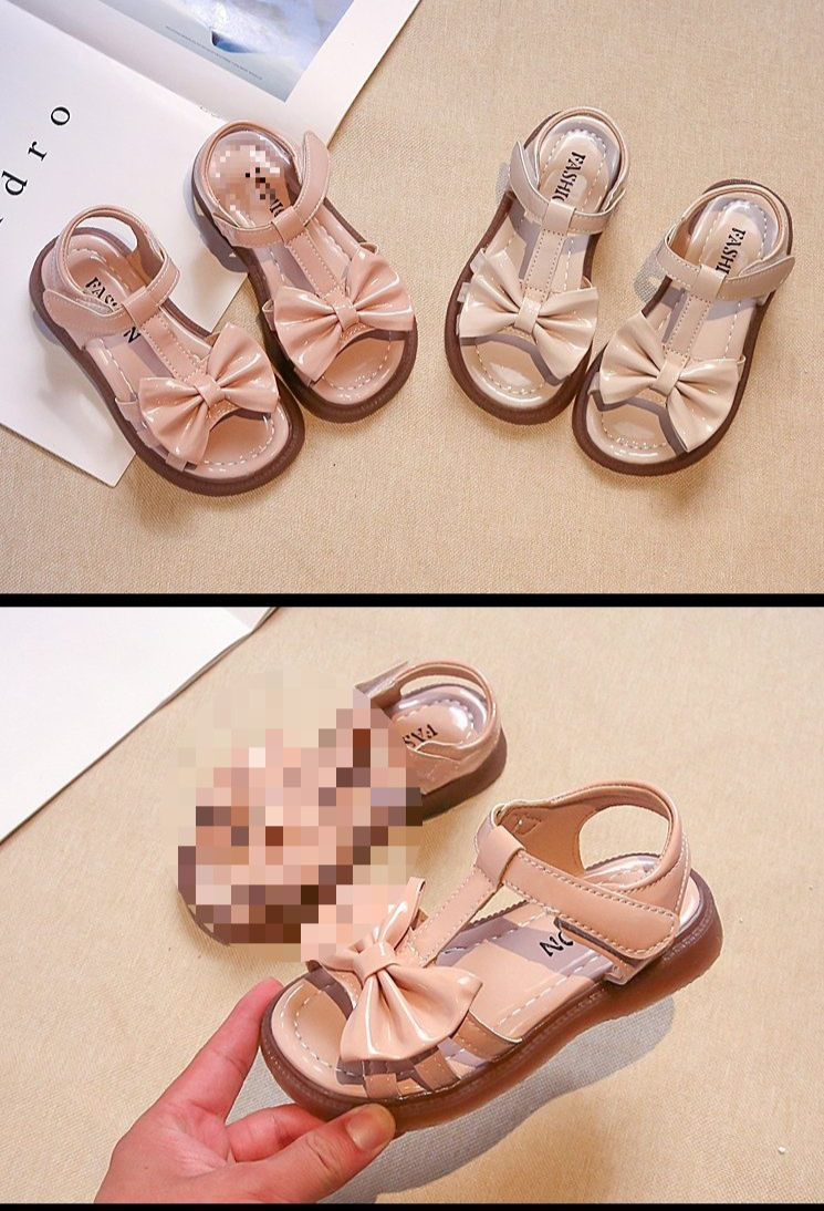 Flickorsandaler Sommar Barn Äkta Mjukt Läder Baby Öppen Tå Halkfri Bottom Små Prinsessor Mellanstora Och Stora Barn Strand_voghion.com