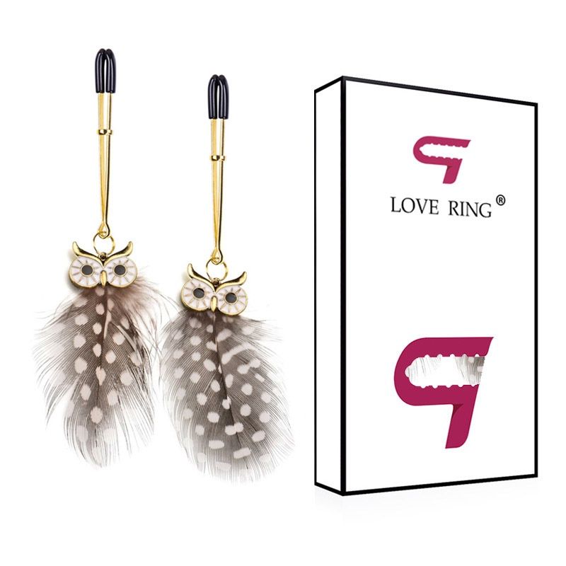 LuvBox Sexy SM Anelli per capezzoli Morsetti per il seno Flirting con suono di campanello Regolabile Giocattoli alternativi_voghion.com