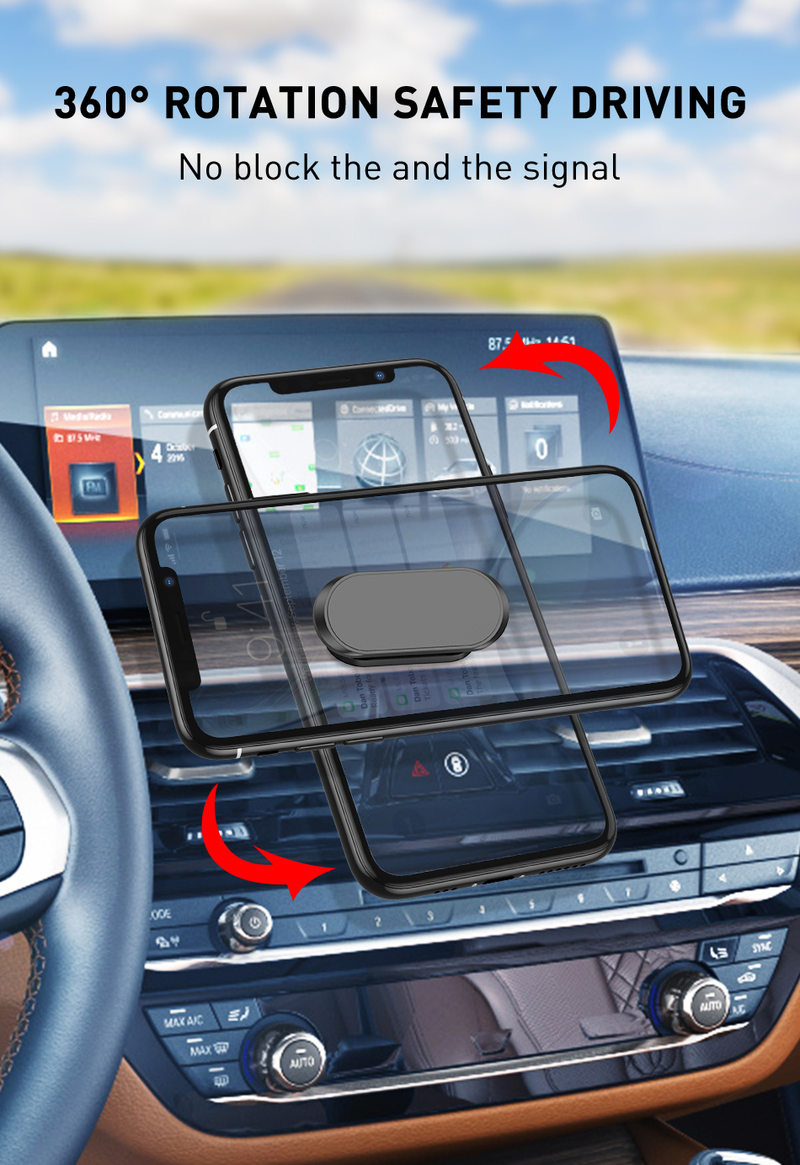 Supporto magnetico per telefono da auto a 360° Supporto magnetico per telefono GPS Supporto iPhone 13 12 XR Xiaomi Huawei Samsung LG_voghion.com