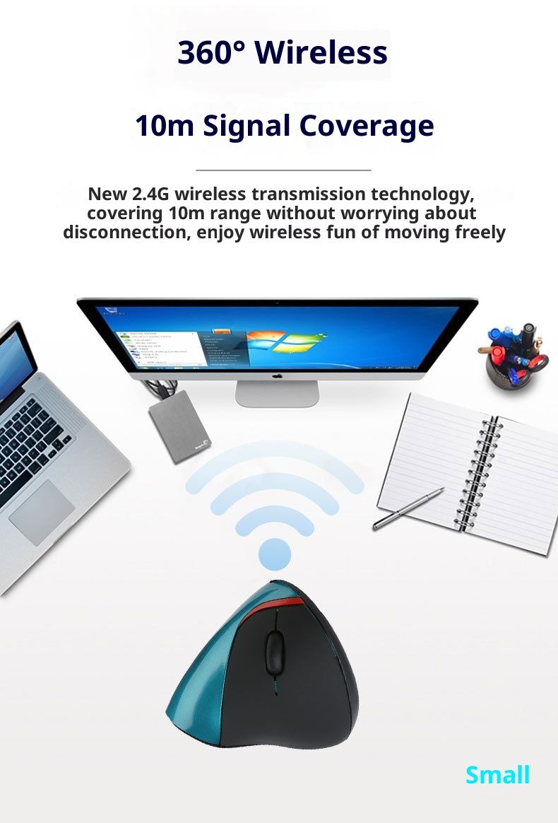 Digitex Digitex Rechargeable Vertical Wireless Mechanical Computer Laptop Gaming Office Infinite Bluetooth Mouse Wholesale_voghion.com