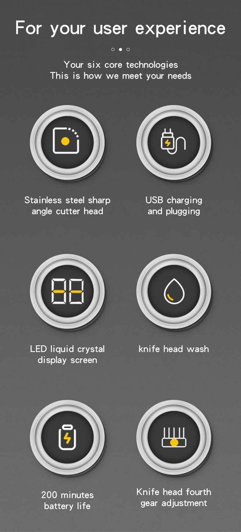 HIENA professionell klippmaskin för barberare HYN-212 elektrisk hårtrimmer, klippmaskin för män, rakapparat_voghion.com