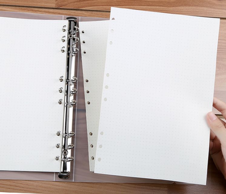 Kraftpapier A5A6 Losbladig Binnenpagina Binnenkern Vierkant Horizontale Lijn Blanco Dot Matrix Handboek Notitieboek Vulling_voghion.com