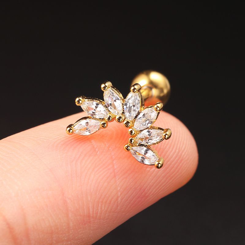 Orecchini - Garofani in acciaio inox per piercing con viti, capre piatte arricciate, orecchini, fiori, stelle,_voghion.com