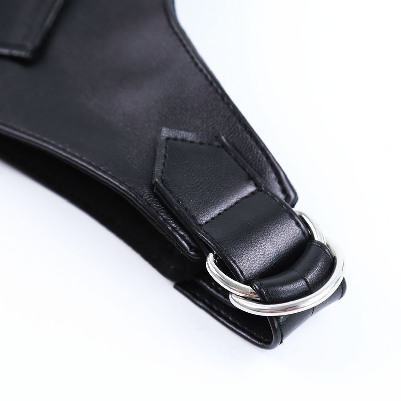 Premium-BDSM-Kapuze aus Leder – verstellbare Augenbindemaske mit Riemen für sensorisches Spiel (schwarz, Performance-Qualität)_voghion.com