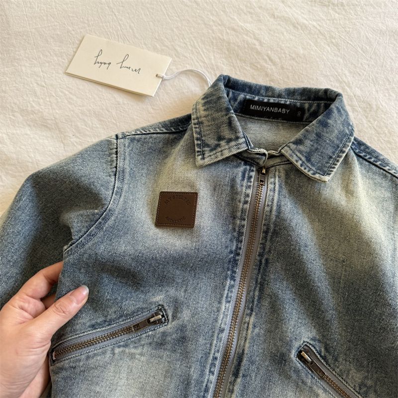 Children's Clothing New 2025 Boys' Soft Denim Korean Version Kids' Jacket Spring Toddler Zipper Clothes Trendy_voghion.com