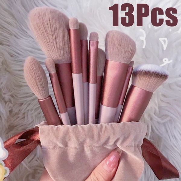13 PCS Make-Up Pinsel Set Lidschatten Foundation Frauen Kosmetik Pinsel Lidschatten Rouge Pulver Blending Schönheit Soft-Make-Up-Tools_voghion.com