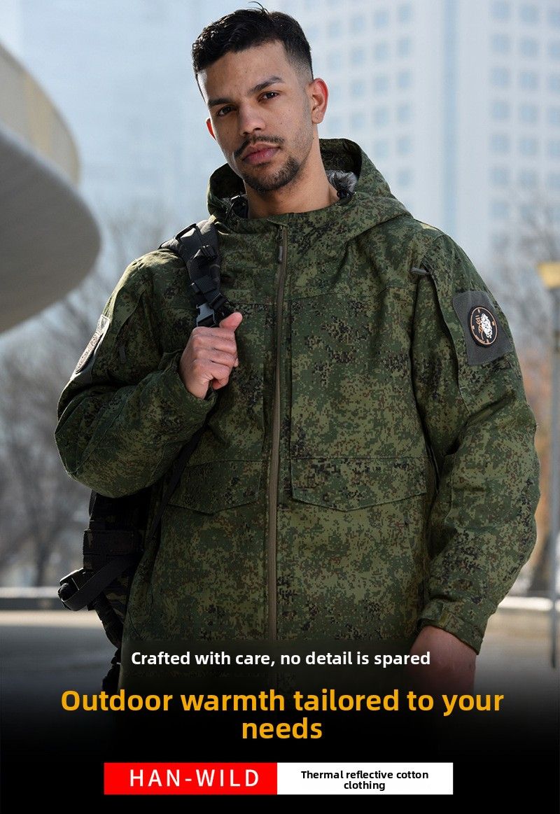 Hanye Reflektierende taktische Outdoor-Skibekleidung für Herren, Tarn-Thermobekleidung für Militärbegeisterte, Kampfeinsatzbekleidung_voghion.com