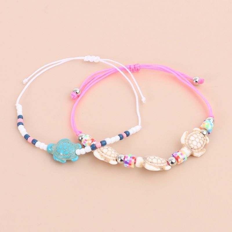 Casual Bohemian Tortoise Starfish Turquoise Rope Wholesale Bracelets_voghion.com