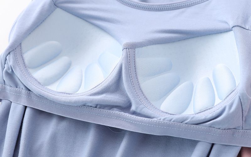 women's clothing One-piece vest bra with chest pad for women, can be worn outside without steel ring_voghion.com