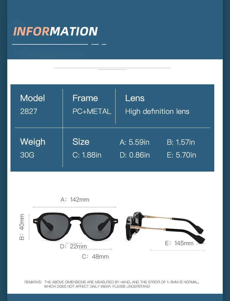 New Trendy Metal Frame Artistic Modern Charm INS Style Blue Light Blocking Sunglasses_voghion.com