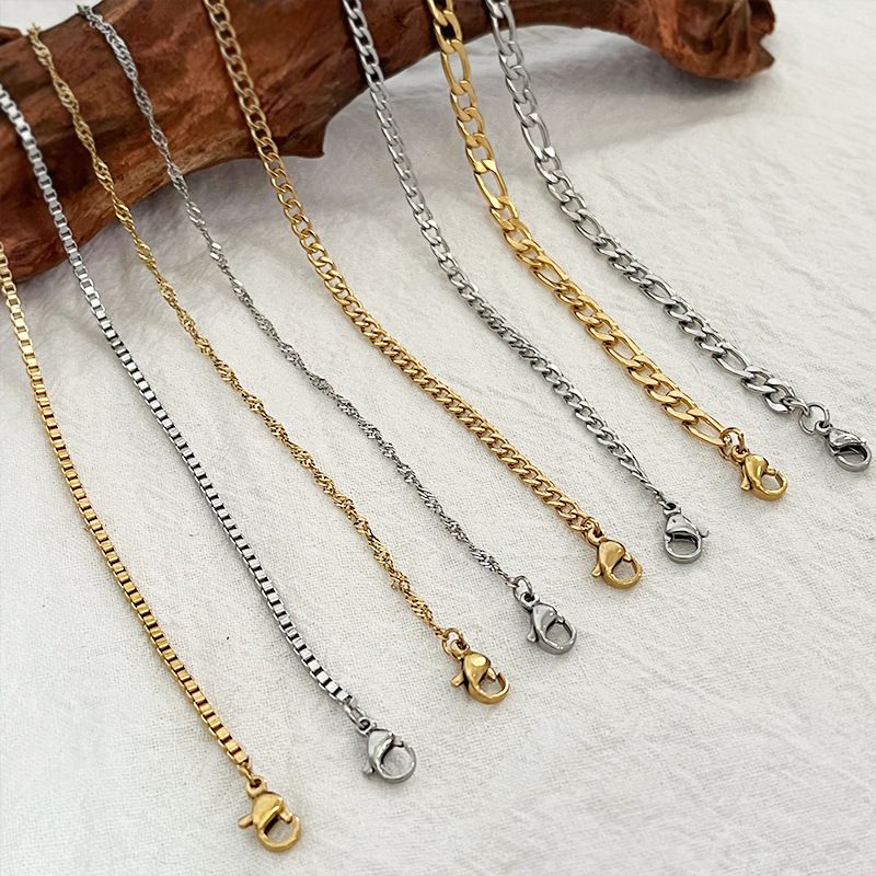 Braccialetto minimalista multistrato a catena da donna in acciaio al titanio con onda d'acqua, stile bohémien, all'ingrosso_voghion.com