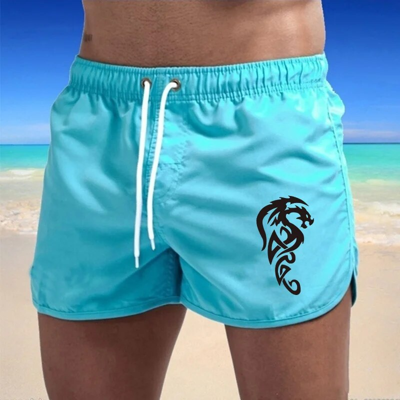 2024 Quick Dry Schwimmen für Männer Bademode Mann Badeanzug Badehose Badebekleidung Surfen Strand Shorts_voghion.com