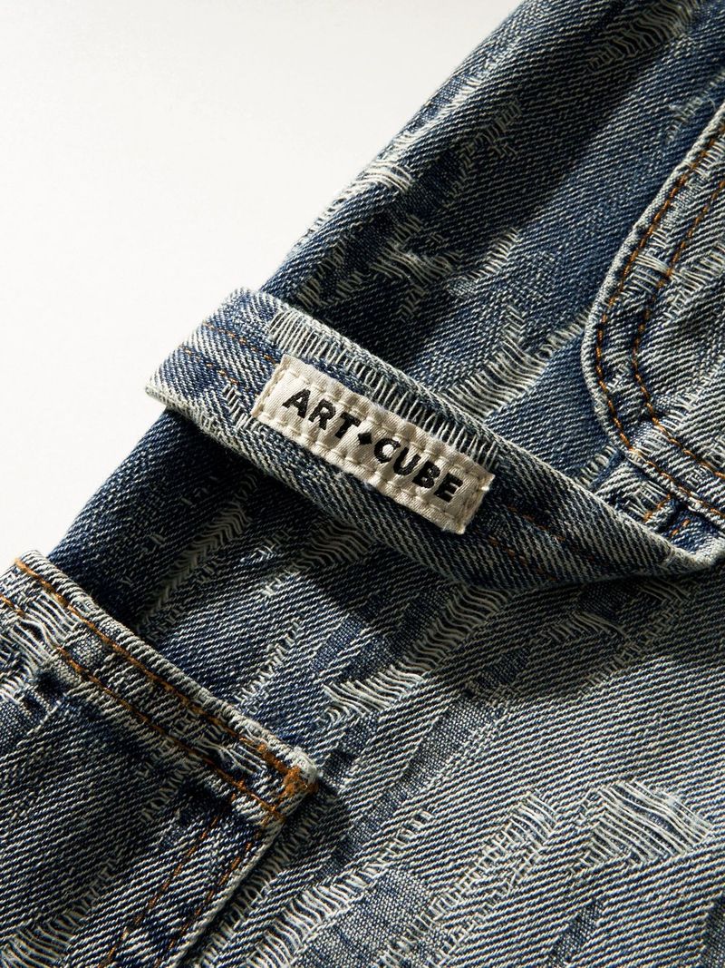 Men's Clothing New High End Design Jacquard Light Colored Men's Mid Length Pants For Outer Wear Thin Style_voghion.com
