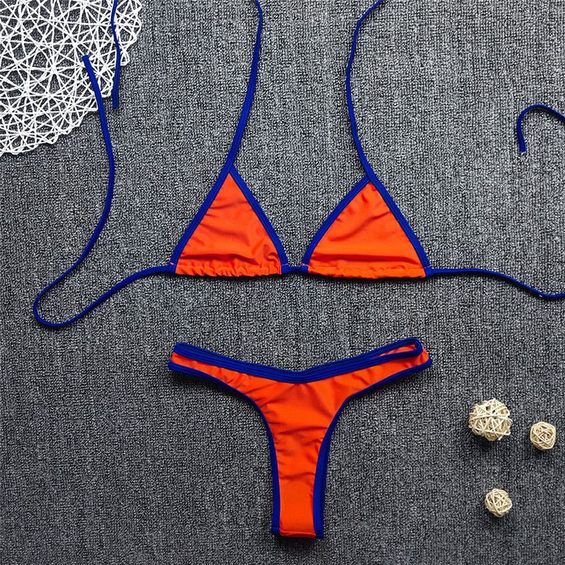 Nuovo bikini sexy da donna, senza schienale, piccolo, fresco, multicolore, con spacco, costume da bagno femminile, bikini a pois_voghion.com