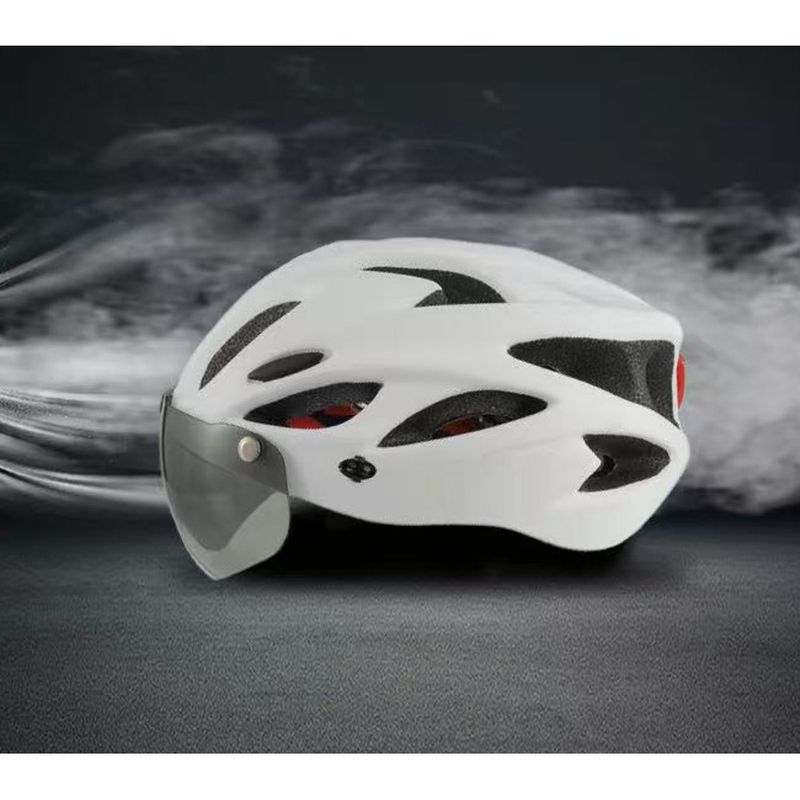 Bicycle Mountain Off-road Outdoor Riding Magnetic Visor Helmet With Light_voghion.com