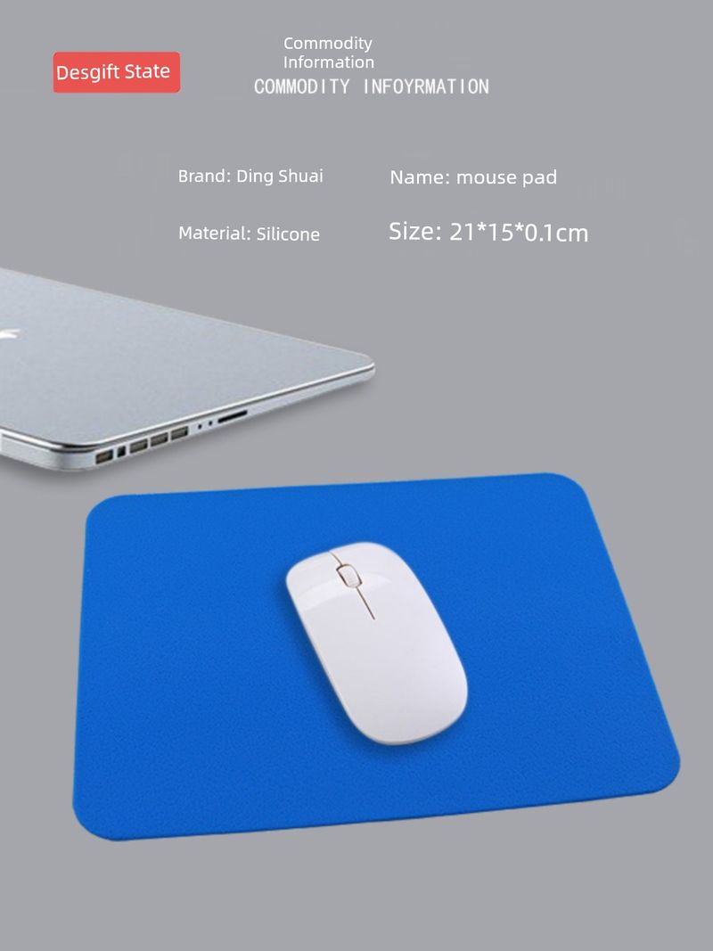 Unbeatable Quality Solid Color Silicone Student White Collar Office Supplies Mouse Pad_voghion.com
