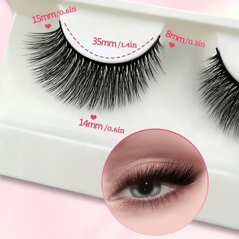 5-Pairs Hard Band False Eyelashes - Winged & Voluminous (Lengthened Outer Corners, Dramatic Cat Eye Effect)_voghion.com