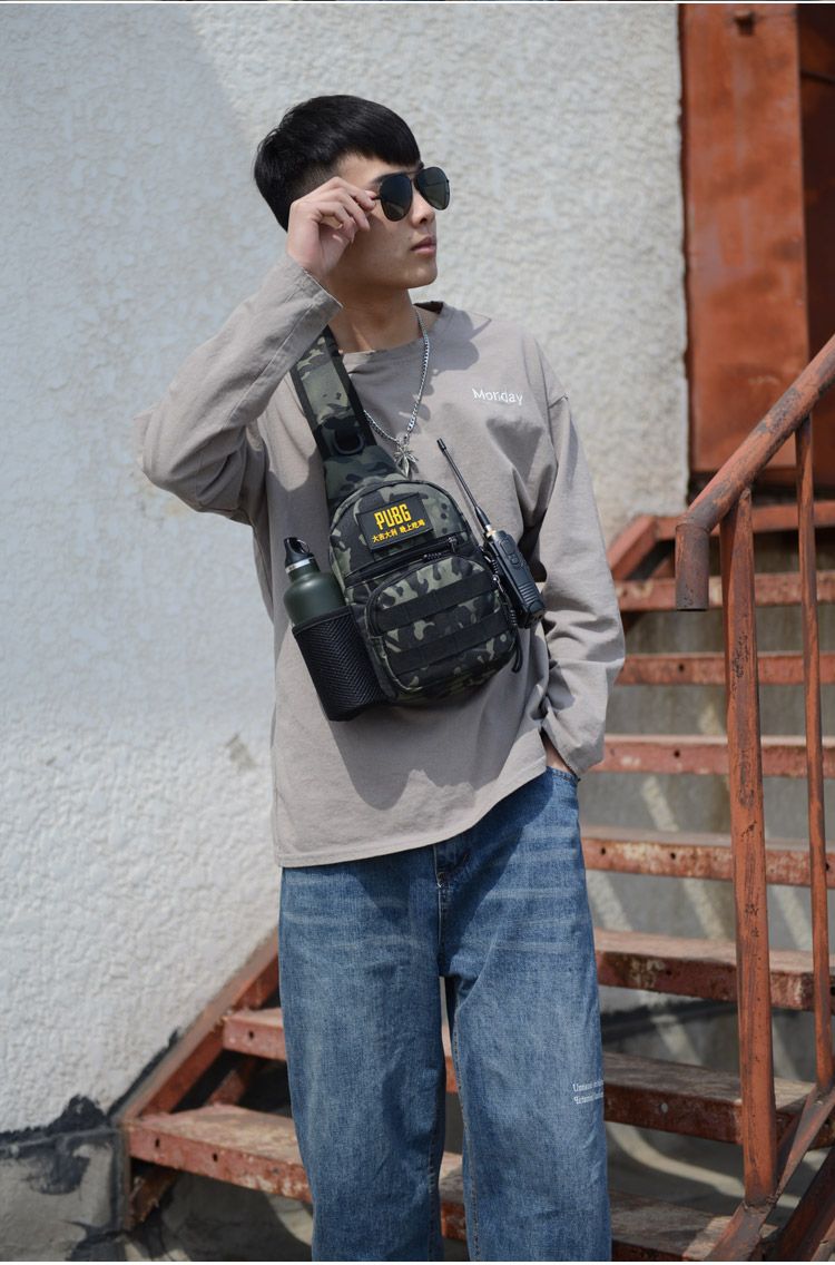 Mochila pequeña tipo mensajero para exteriores, de marca de moda, para el hombro, para hombre y mujer, ideal para deportes al aire libre._voghion.com