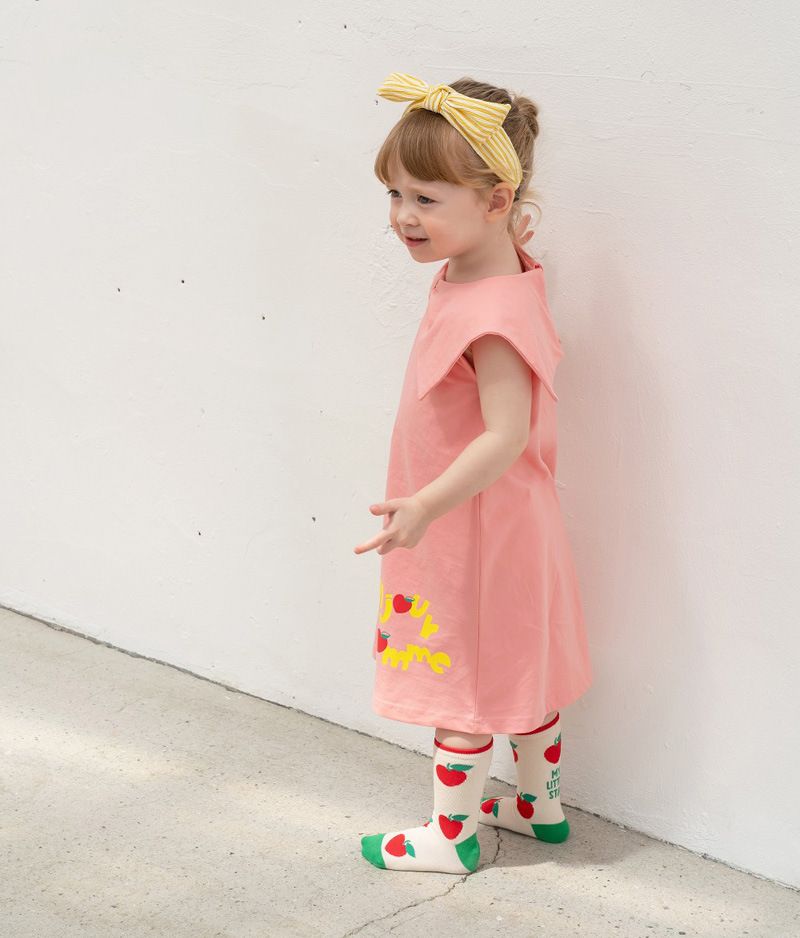 Vêtements pour enfants Été Nouvelle MLS Tendance Manches Courtes Mince Enfants Demi-Manches Filles Décontracté Dessin Animé Robe_voghion.com