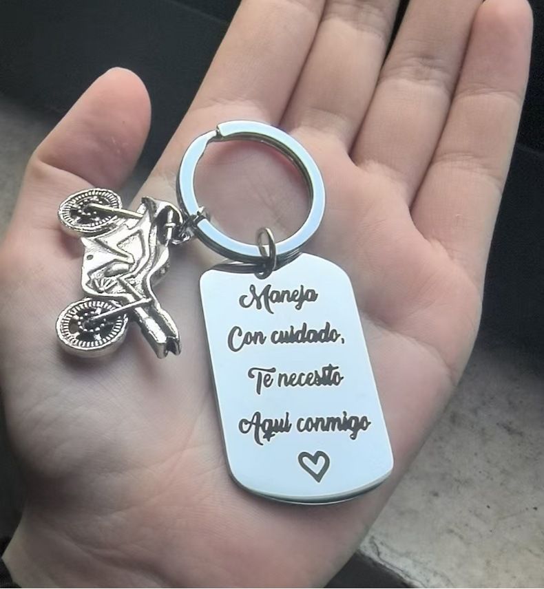 Europa und die Vereinigten Staaten heißer Verkauf Mitarbeiter Danke Geschenk inspirierende Schlüsselanhänger Motorrad Zubehör Edelstahl Schlüsselanhänger_voghion.com