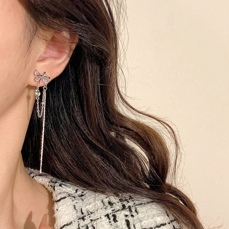 Butterfly Knot Tassel 2025 New Unique Niche High-end Design High Aesthetic Value Elegant Earrings_voghion.com