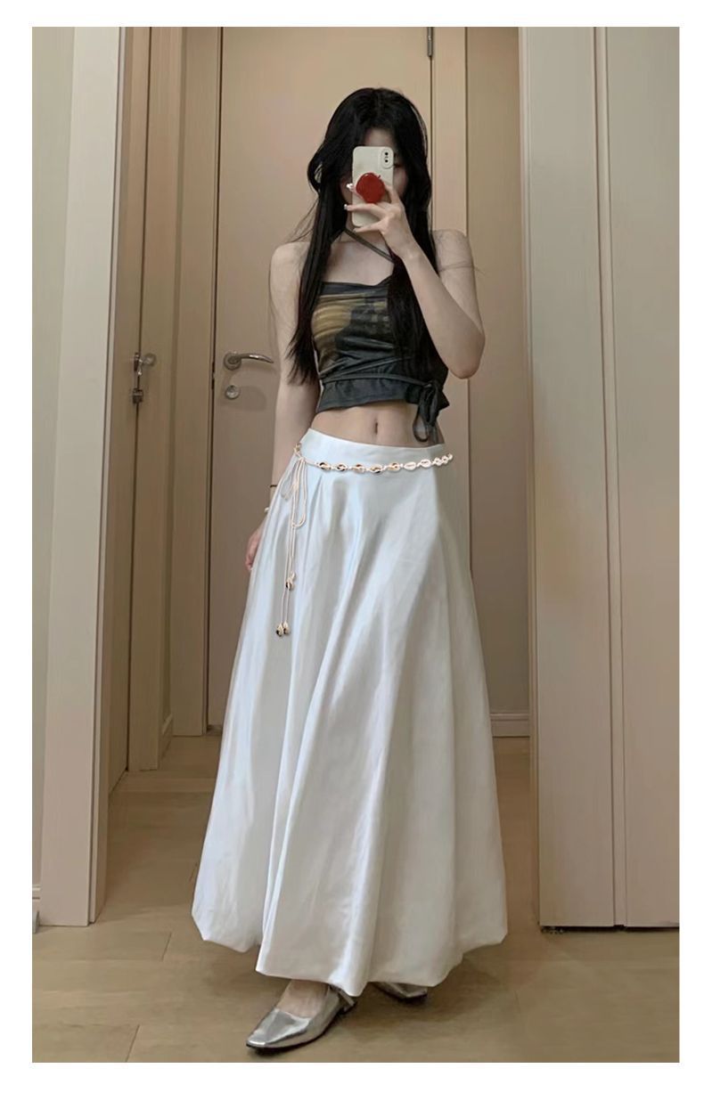 Weißer Taillenkordel-Spaghettigürtel im Bohemian-Ethno-Stil, mit Muscheln verzierte Kleider für Damen, Sommeraccessoires_voghion.com