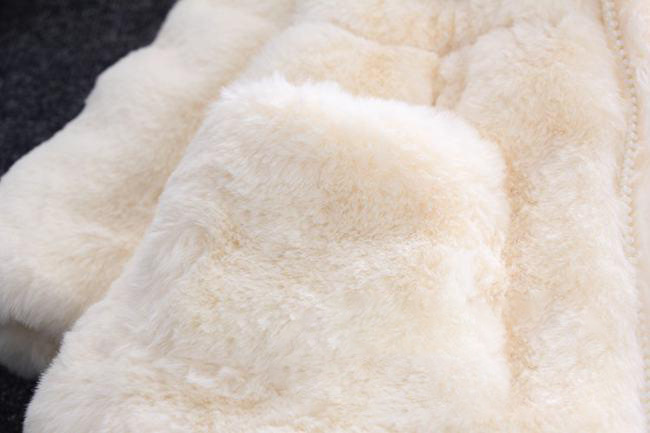Kinderbekleidung Pelzmantel für Mädchen Gepolsterte Kinderjacke aus Fellimitat Ohren gepolsterter Jackenüberzug_voghion.com