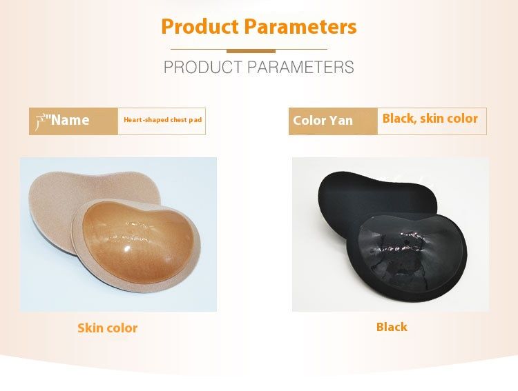 Self-Adhesive Patch Heart Shaped Silicone Invisible Triangular Thickened Sponge Chest Pad Insert Nipple Cover_voghion.com