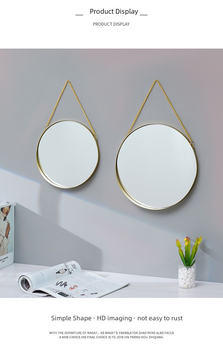 Nordic Light specchio da toeletta in ferro di lusso per dormitorio specchio da bagno a parete specchio da tavolo specchio cosmetico specchio da bagno specchio da bagno specchio da bagno mi_voghion.com