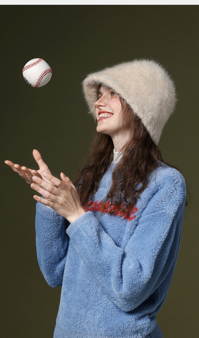 Winter Warm Fisherman Women's Thickened Cold Resistant Big Head Surrounding Face Small Basin Plush Hat Rabbit_voghion.com
