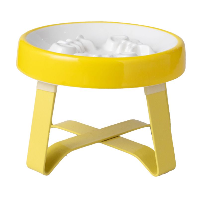 Ceramic Pet Neck Protection Anti-Choking Slow Feeder Cat Bowl Dog Food Dish_voghion.com