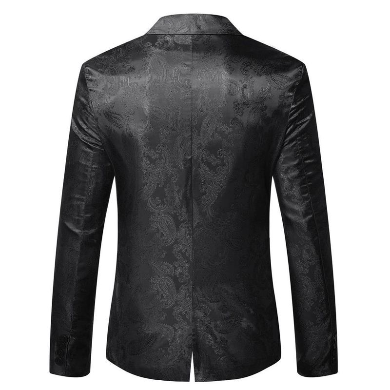 2024 Bright Face Dark Pattern Small Performance Stage Suit Coat Men's_voghion.com