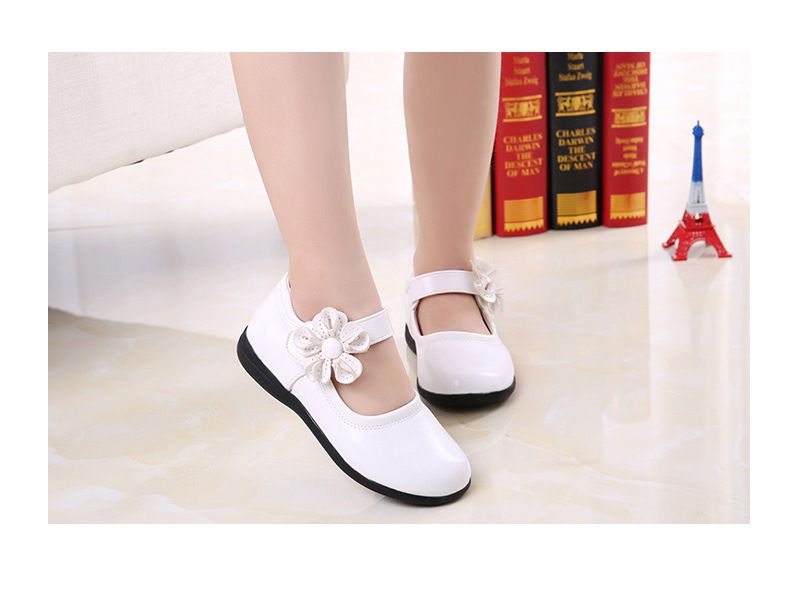 Spring And Autumn 2024 New Princess Shoes Black Medium And Large Children's Soft Sole Shoes Student Performance Shoes_voghion.com