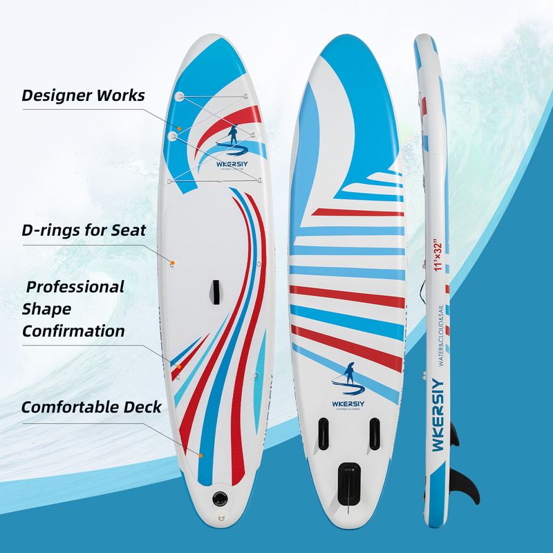 inflatable paddle board 11'  Sup including sup paddle, paddleboard backpack, pump, leash_voghion.com
