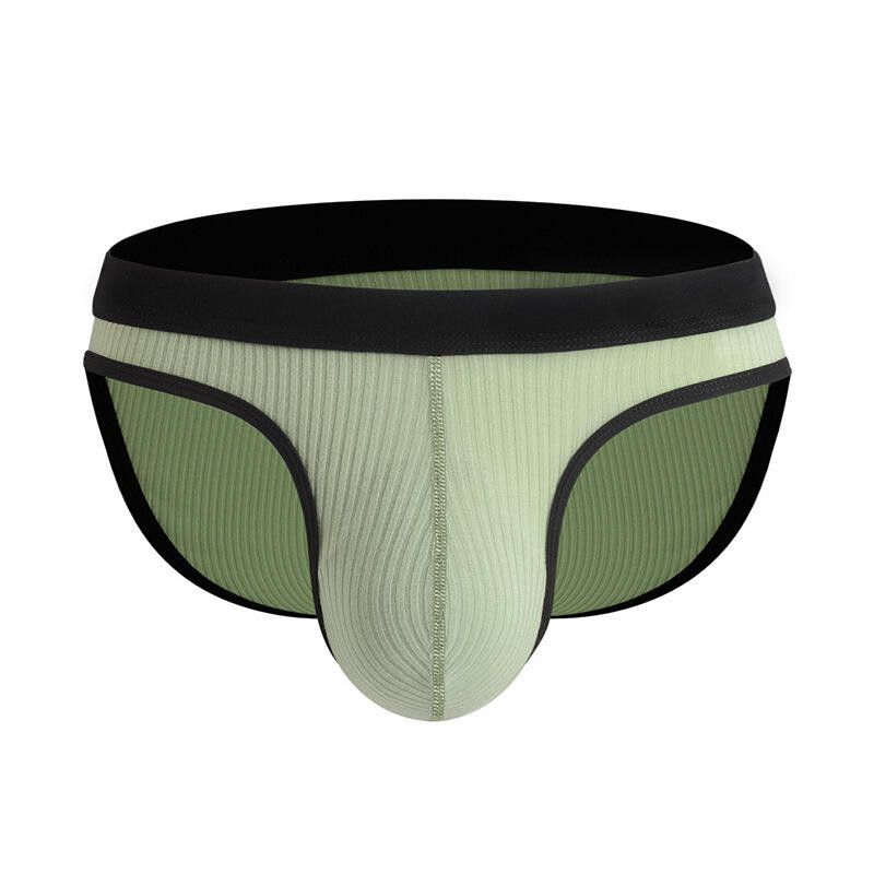Sexy Men's Underwear With Ribbed Gay Briefs, Bulge Pouch, U-Convex Lingerie_voghion.com