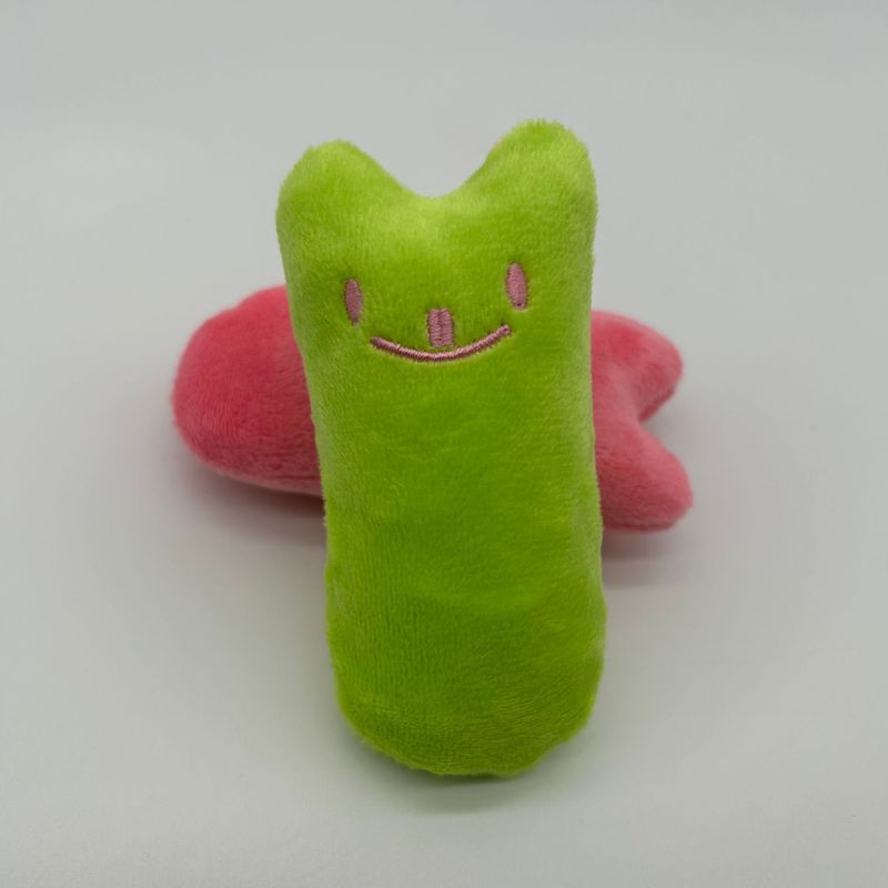 Catnip Pet Plush Little Finger With Crinkle Paper BB Sound Durable Chew Toy_voghion.com