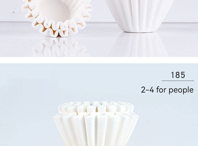 Japanese Original V60 Drip Hand Rinsed Coffee Filter Paper 01 Log Bleaching_voghion.com