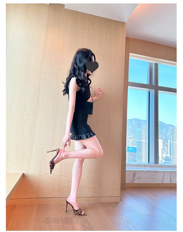 Zomerpantoffels voor dames, modieuze sandalen voor buiten, nieuwe lente- en zomerschoenen met hoge, dunne hoge hak, spitse neus, modieus en veelzijdig_voghion.com