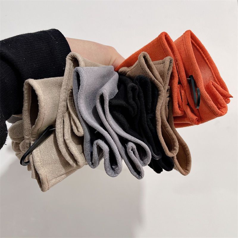 Women's winter suede glov with touch screen for driving, anti cold windproof riding glov, spring and autumn new_voghion.com