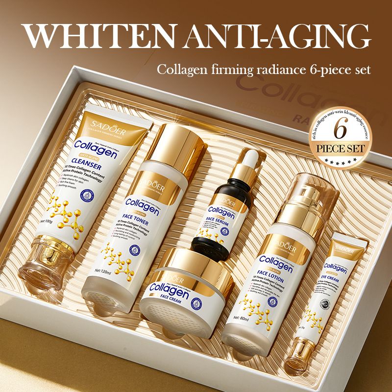 Full English Collagen Firming Skincare 6-Piece Set SADOER Moisturizing Hydration Kit_voghion.com
