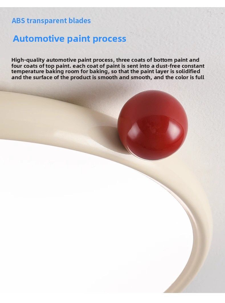Lampada da soffitto per camera da letto color crema a spettro completo, protezione oculare ultrasottile per bambini, stile minimalista, piccola lampada a forma di fagiolo di latte_voghion.com