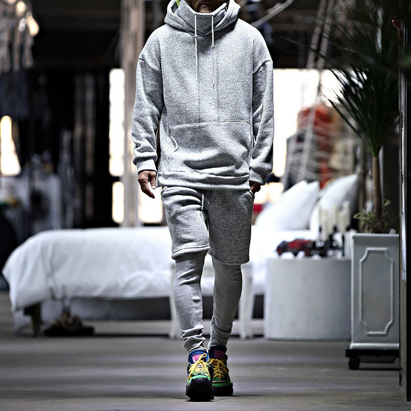 2024 neue Herrenmode Pullover Shorts Sport beiläufige lose zweiteilige Set_voghion.com