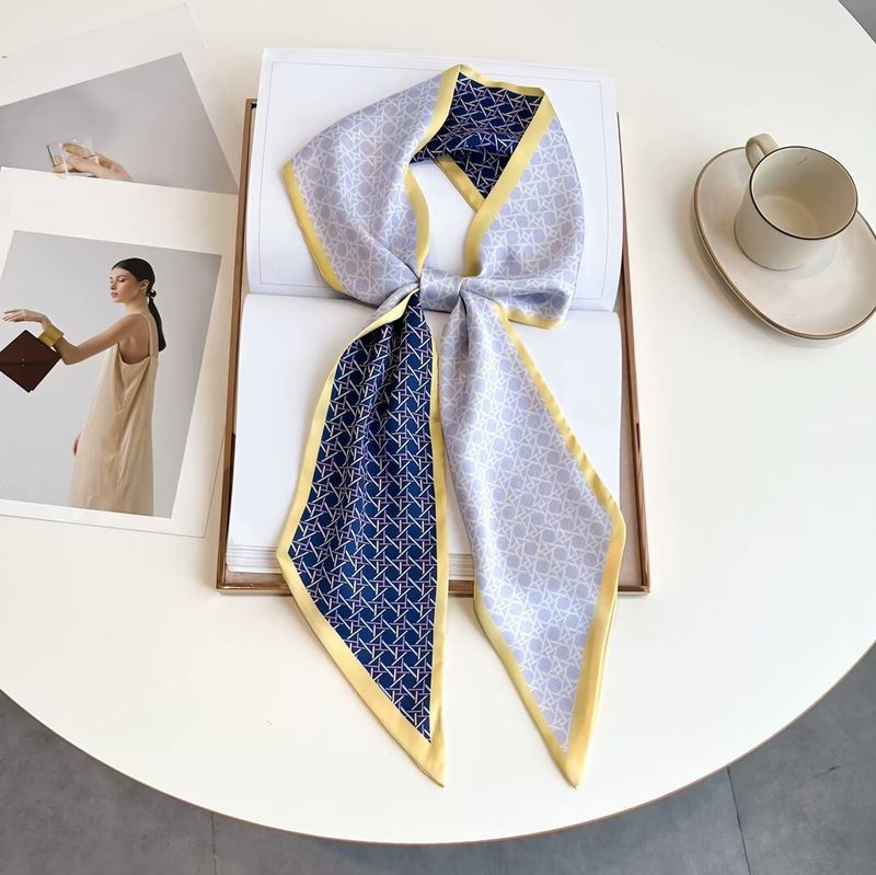 Double Layer Women's Headsc Spring Autumn Wide Ribbon Diagonal Elegant Long Silk Fashion Decorative Neck_voghion.com