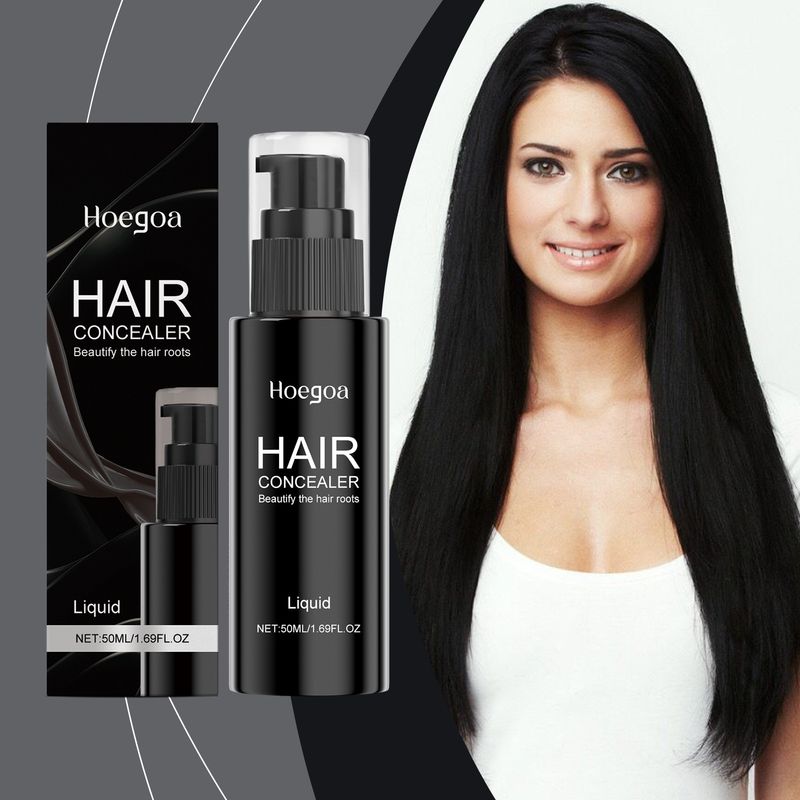 HOEGOA Concealer Liquid Braun Schwarz Natürliche Farbe Mild Leicht zu reinigendes erfrischendes Haarmittel_voghion.com