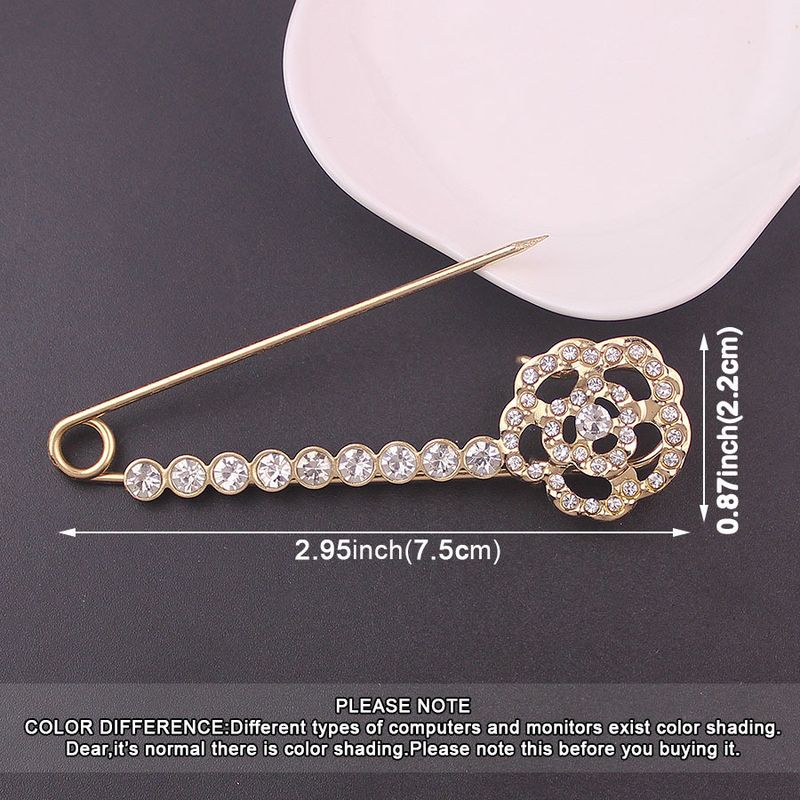 Rhinestone Pearl Simple 7.5cm Large Brooch Cardigan Scarf Decoration Women's Suit Accessory_voghion.com
