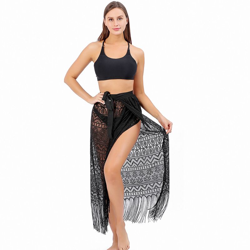 Grenzüberschreitender neuer großer Spitzen-Strandrock im europäischen und amerikanischen Stil mit Riemchen-Strandwickelrock, Bikini-Überzug, Sonnenschutzschal_voghion.com