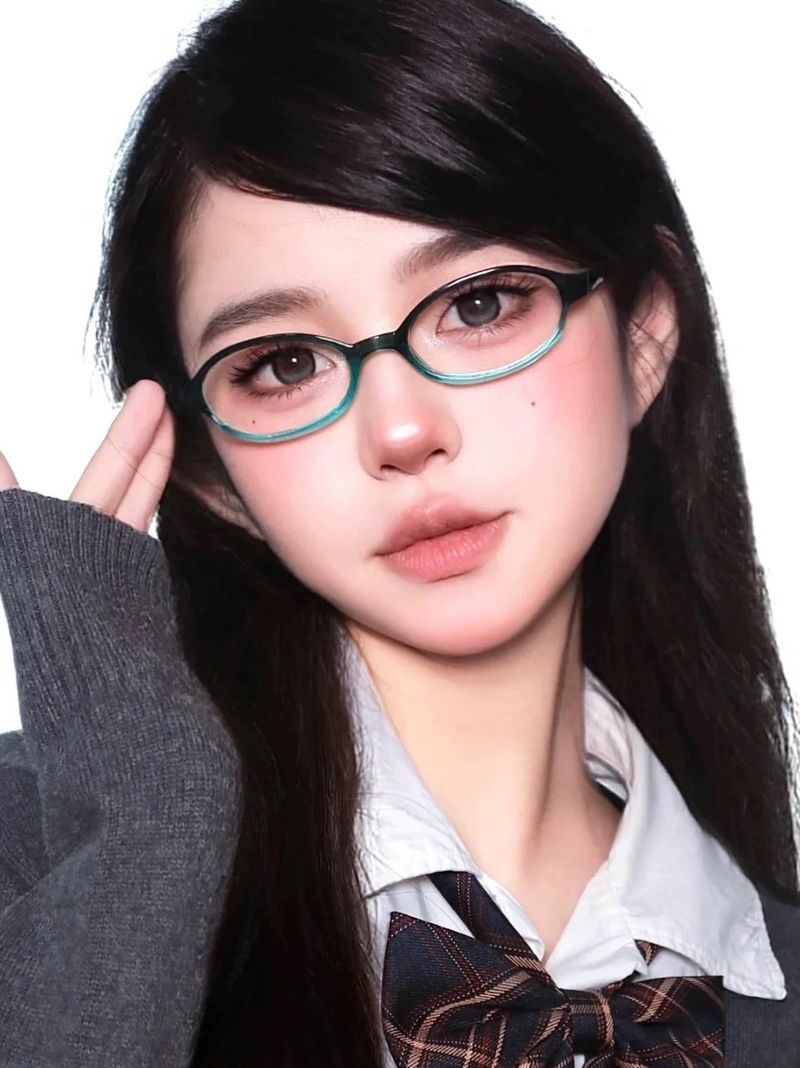 Mode Retro Anti-Blaulicht-Brille Frauen Y2K Haruku Rot Grün Quadratischen Rahmen Brille Lesen Computer Brille_voghion.com